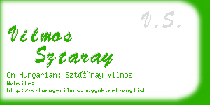 vilmos sztaray business card